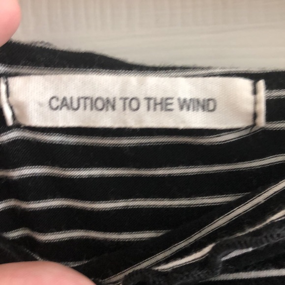 Off-the-Shoulder Black Striped Bodycon Dress - Picture 2 of 2